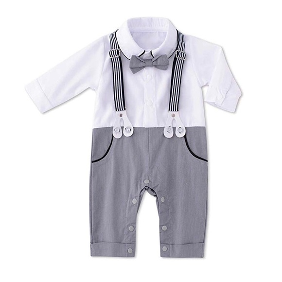 baby boy tuxedo romper
